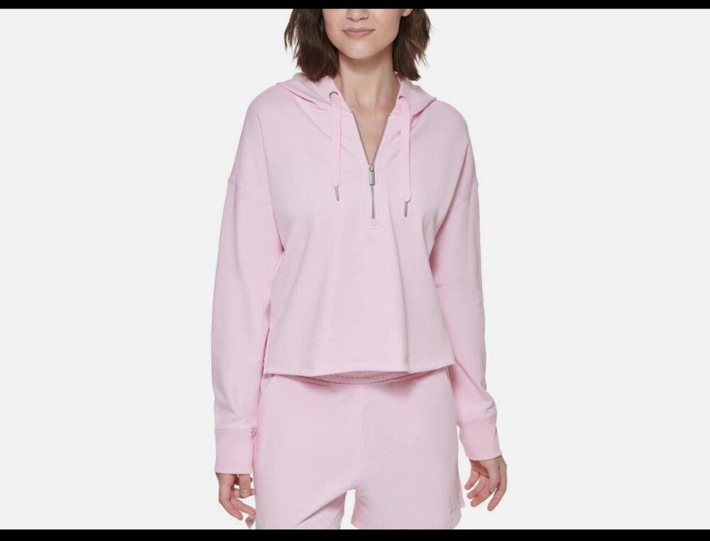 Calvin Klein Performance Women Half-Zip Hoodie Posh Pink Size 3XL 1138